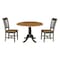 International Concepts Round 42 in W, 42 in L, 29.5 in H, Wood, Hickory/Washed Coal K45-42DPT-C10-2 - alternate 1